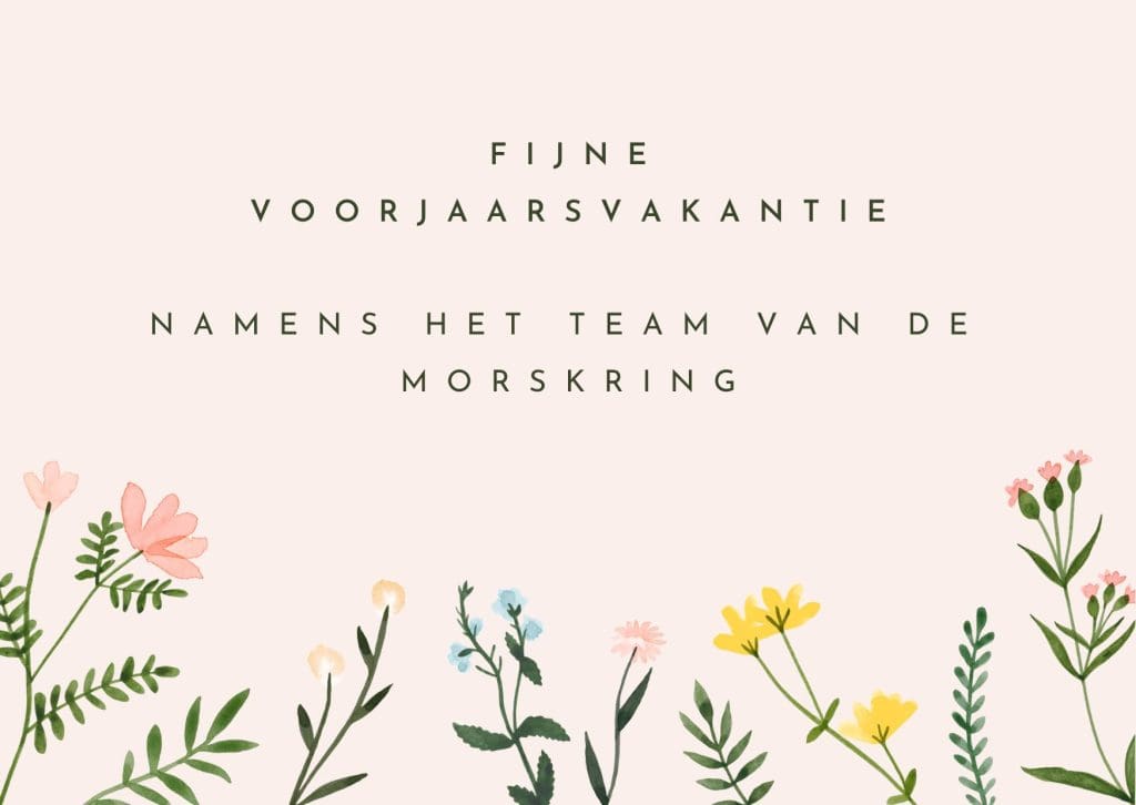 Fijne voorjaarsvakantie!