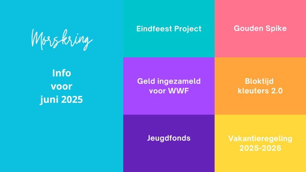 Morskring Info voor de maand juni