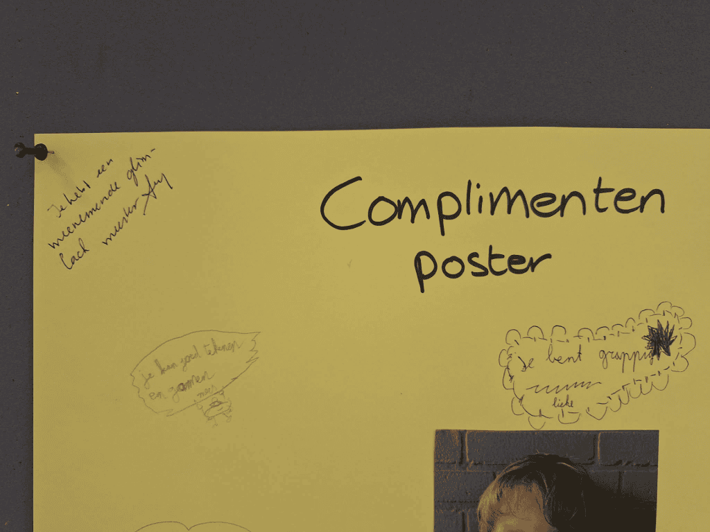 Complimentenposter in groep 7a